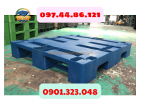 Pallet nhựa 1200x1000x170mm mặt kín Xanh tái sinh siêu tải trọng