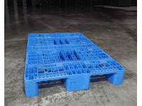 Pallet Nhựa Cũ 1200x800x150mm 3 chân thẳng Xanh Dương 