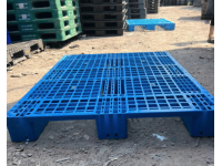 Pallet Nhựa Cũ 1400x1100x150mm 3 Chân Thẳng Xanh