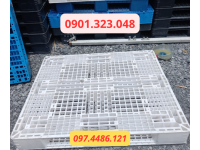 Pallet nhựa cũ 1300x1100x150mm trắng