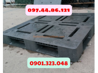 Pallet nhựa cũ cục gạch 1100x1100x140mm