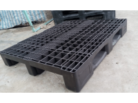 Pallet nhựa cũ 1200x800x150mm 3 Chân Thẳng Đen