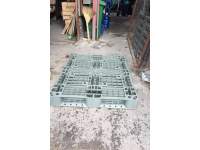 Pallet Nhựa Lót Sàn 1200x1000x150mm Xám Chân Dằng 