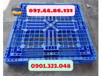 Pallet nhựa cũ 1100x1100x150mm chân dằng 