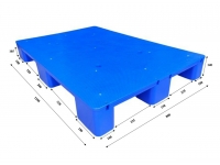 Pallet nhựa 1200x800x140mm 9 cục Mặt Kín