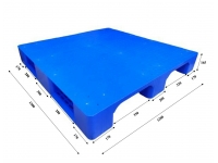 Pallet nhựa 1200x1200x165mm Mặt kín 3 Chân Thẳng